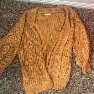 Oversized butternut brown cardigan